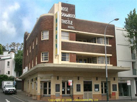Sydney Art Deco Heritage The Rose Shamrock And Thistle Hotel