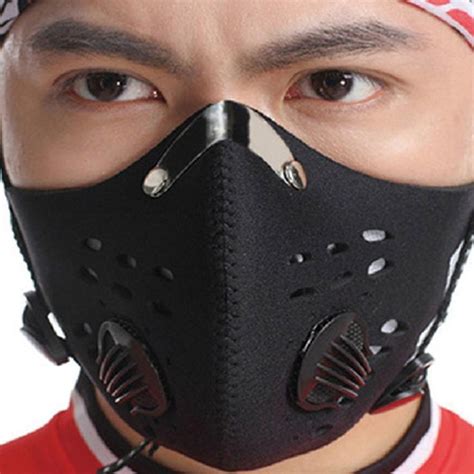 Anti Dust Bike Face Mask With Activated Carbon Man Woman Running