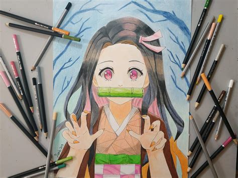 My Drawing Of Nezuko From Demon Slayer Anime Highschool Rp Amino Amino