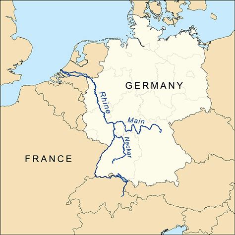 Europe Map Labeled Rivers