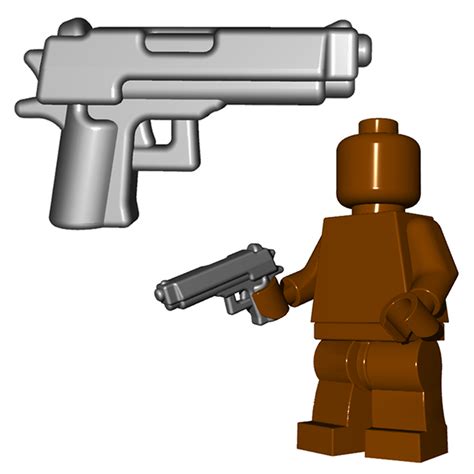 Combat Pistol Handgun For Lego Minifigures The Brick Show Shop