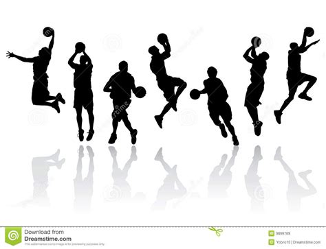 Vector Basketball Player Silhouettes Royalty Free Stock Images Image