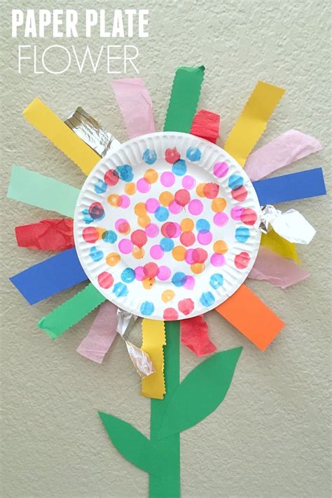 Toddler Approved Paper Plate Flower Fine Motor Craft Kids Crafts