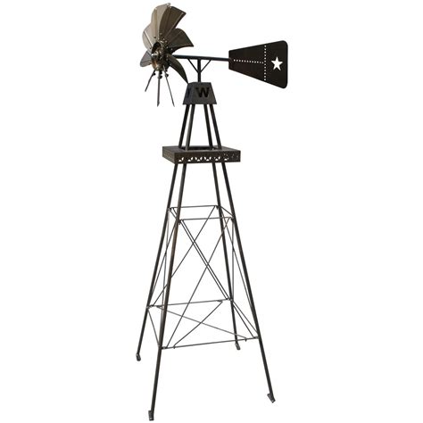 Leigh Country 6 Foot Texas Flag Windmill 218536 Patio