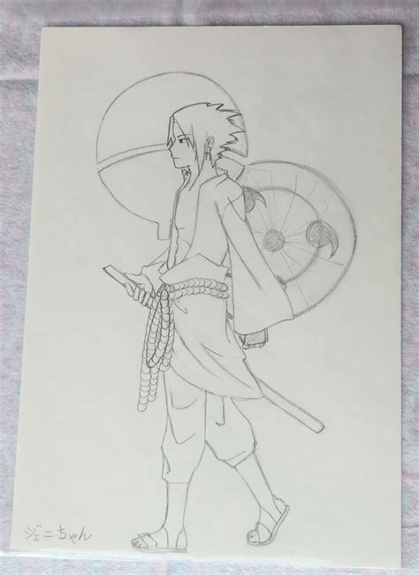 Naruto Shippuden Sasuke Uchiha Traditional Media Sketch Xellies Ko