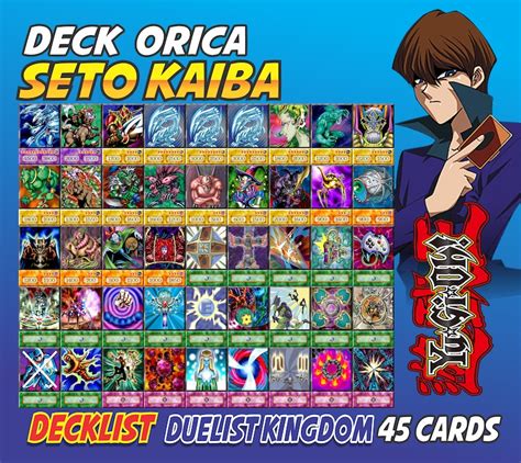 Seto Kaiba Deck 45 Cards Anime Orica Yugioh Duelist Kingdom Etsy