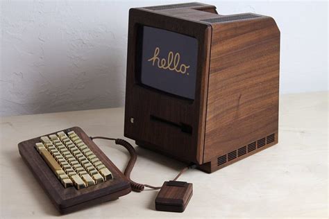 This Wooden Remake Of A Vintage Apple Mac Is Sick Complex