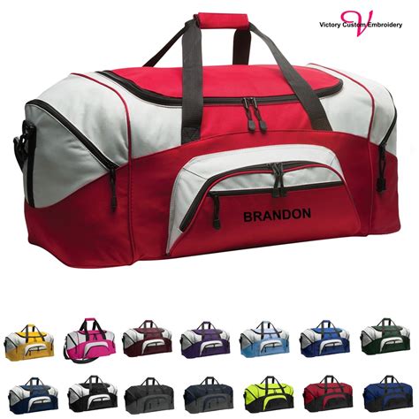 Personalize Monogram Duffle Gym Bag Large Sports Duffel Bag Overnight