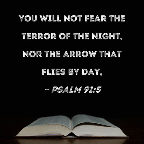 Psalm 915 You Will Not Fear The Terror Of The Night Nor The Arrow