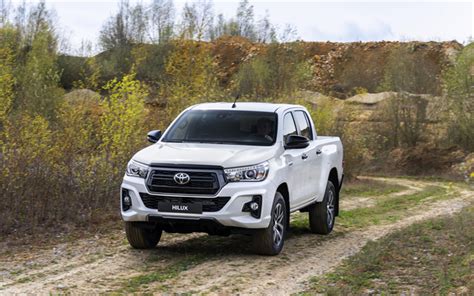 Download Wallpapers Toyota Hilux Special Edition 2019 White Pickup