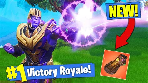 New Thanos Gameplay And Gauntlet In Fortnite Battle Royale Youtube
