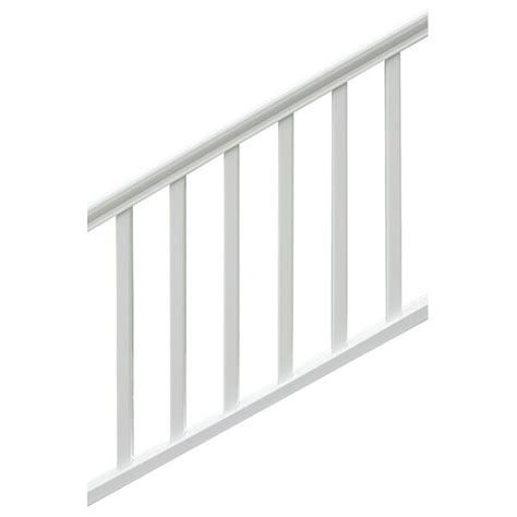8 Foot Vinyl Stair Railing Freedom Lincoln 8 Ft X 3 In X 3 Ft White
