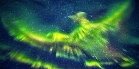 Phoenix Rising Northern Lights Form Legendary Bird Over Iceland