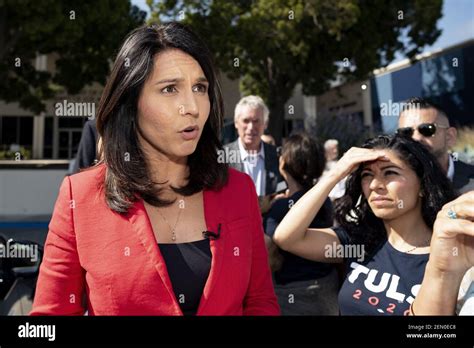 representative tulsi gabbard a democrat from hawaii and 2020 presidential candidate during a