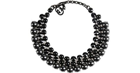 Lyst Gucci Necklace In Black