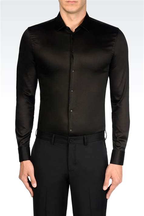 2015 Fashion Custom Fit All Black For Silk Satin Shirt Men - Buy Silk 