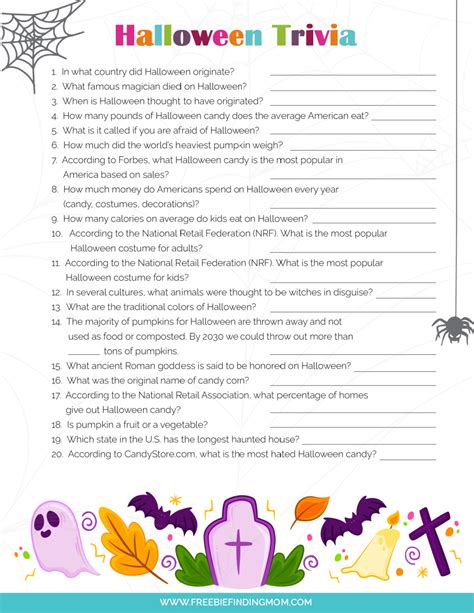 Printable Halloween Trivia Questions And Answers Freebie Finding Mom