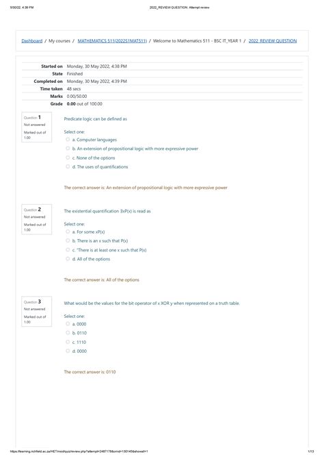 Precious Maths Review Questions Dashboard My Courses Mathematics