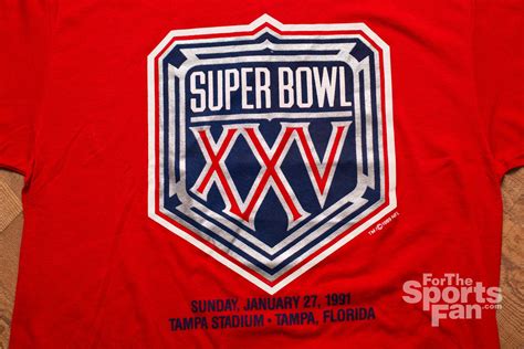 Vintage 90s Nfl Super Bowl Xxv Big Logo Red T Shirt Super Bowl Xxv