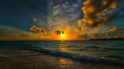 6212895 Beach Sunset Clouds Sea