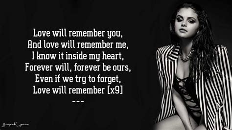 Selena Gomez Love Will Remember Lyrics Youtube