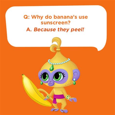 Check Out This Fun Summer Kids Joke Why Do Bananas Use Sunscreen