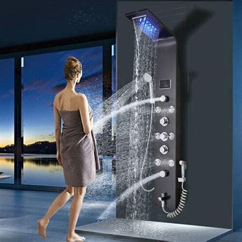 Buy Alenart Wall Stainless Steel Led Shower Panel Tower System