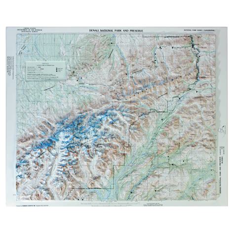 Hubbard Scientific Raised Relief Map Denali National Park Hubbard