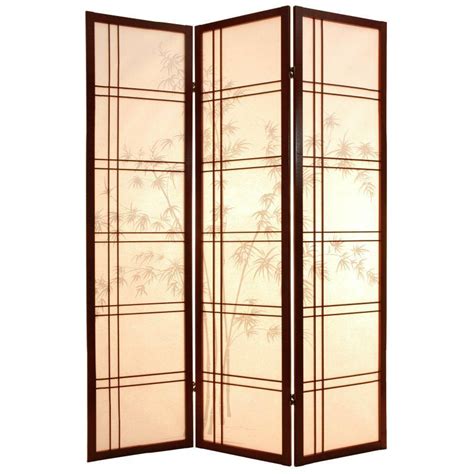 Oriental Furniture Bamboo Tree Room Divider Rosewood Sscdxbt 4panel