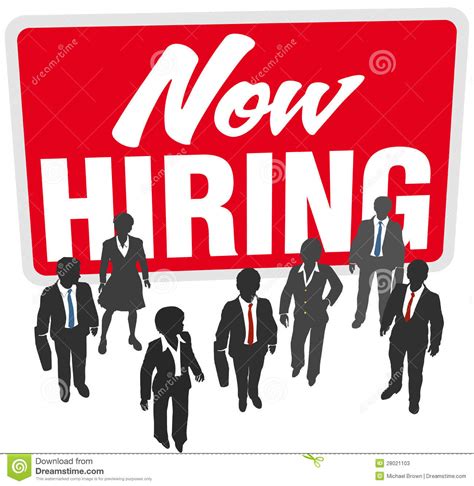 Now Hiring Sign Join Business Work Team Stock Photos Image 28021103