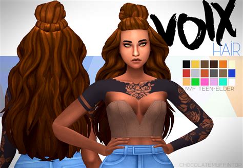 My Sims 4 Blog Voix Hair By Chocolatemuffintop