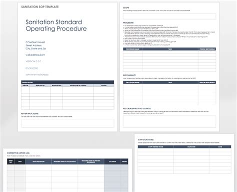 Standard Operating Procedures Templates Smartsheet