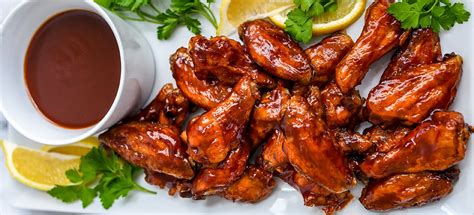Cut 3 pounds of chicken wings into three sections; Sticky BBQ Wings