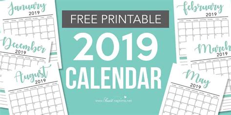 Free 2020 Printable Calendar Template 2 Colors I Heart Naptime