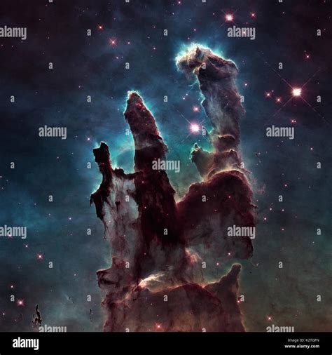 M16 Eagle Nebula Pillars Of Creation Enhanced Poster For Sale By