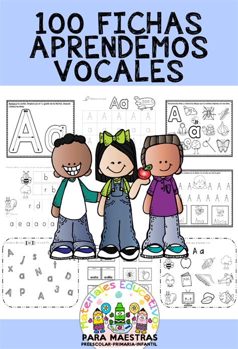 100 Fichas Para Aprender Vocales
