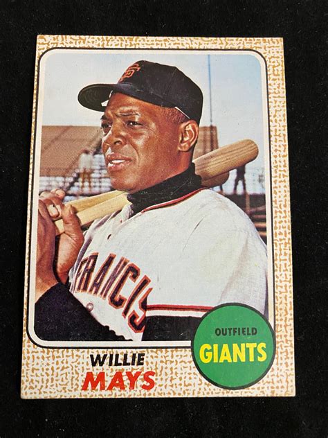 Lot Vgex 1968 Topps Willie Mays 150 Baseball Card San Francisco