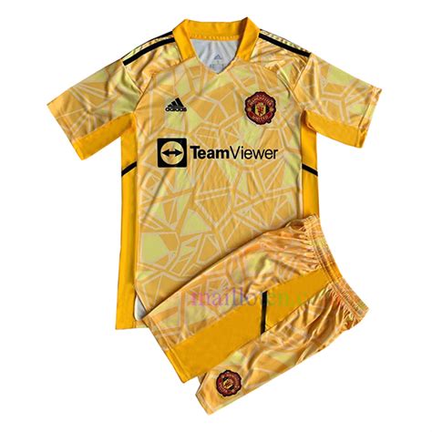 Manchester United Goalkeeper Kit Kids 202223 Yellow