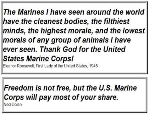 Eleanor roosevelt quote about marines. Eleanor Roosevelt Quotes About Marines. QuotesGram