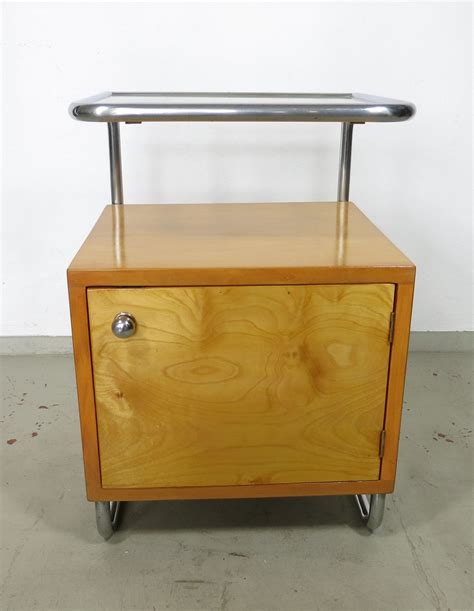 Leonique beistelltisch lorian, modernes chromgestell, tischplatte aus glas weiß beistelltische tische. Bedside table of Rudolf Vichr - Bauhaus design from Czech ...