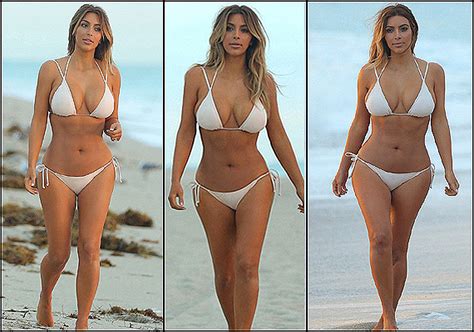 Kim Kardashian Gets Back Into Shape Flaunts Her Body In A Bikini