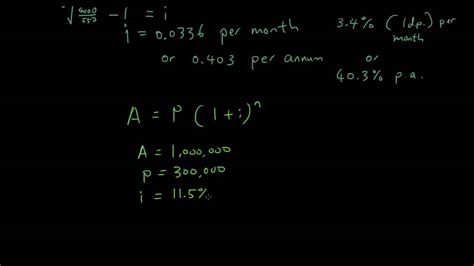 Rearranging The Compound Interest Equation With Monthly Compounding