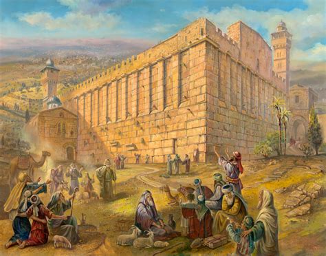 Painting Pilgrims By The Cave Of Machpelah Tomb Of The