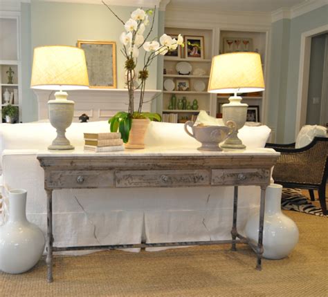 Sofa Table With Lamps Always A Lovely Addition To A Sitting Room If