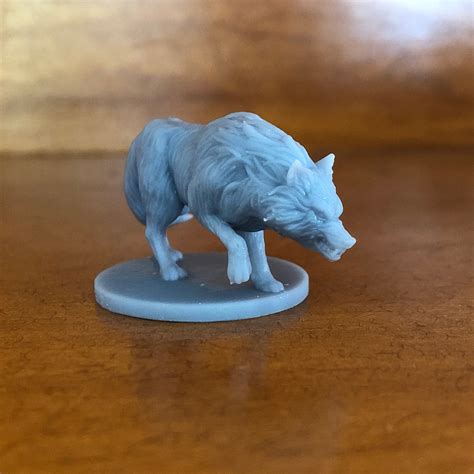 Dnd Wolf 28mm Resin Animal Miniatures Pathfinder Dungeons Etsy