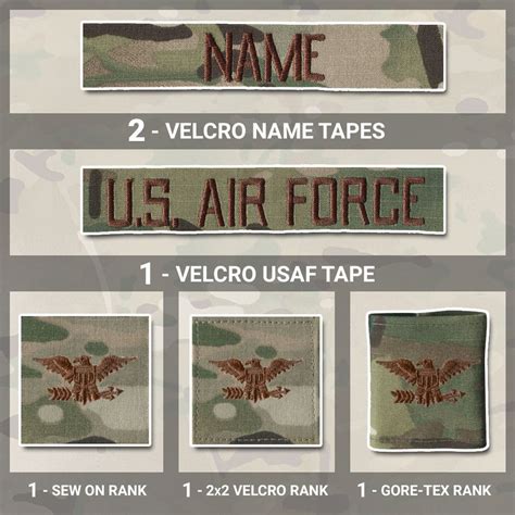 Multicam Ocp Officer Bundle Ranks Name And Branch Tapes Kel Lac