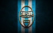 Download wallpapers Spal FC, golden logo, Serie A, blue metal ...