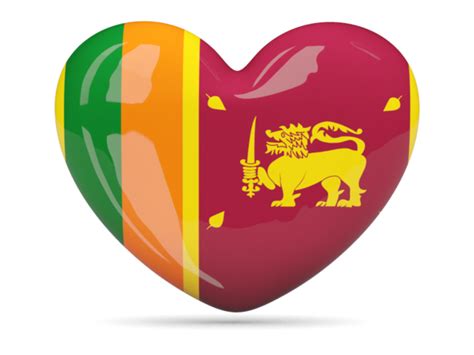 Heart Icon Illustration Of Flag Of Sri Lanka