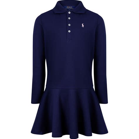 Ralph Lauren Girls Navy Polo Shirt Dress — Bambinifashioncom