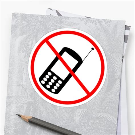 No Cell Phone Sticker By Singerevita Redbubble
